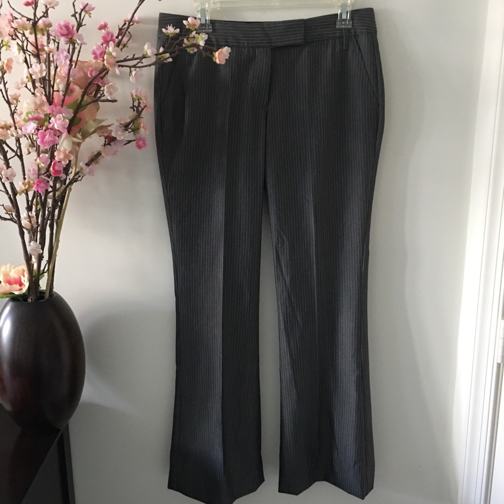 Bcbgeneration Gray Pinstriped Lightweight Pants 8 - image 1